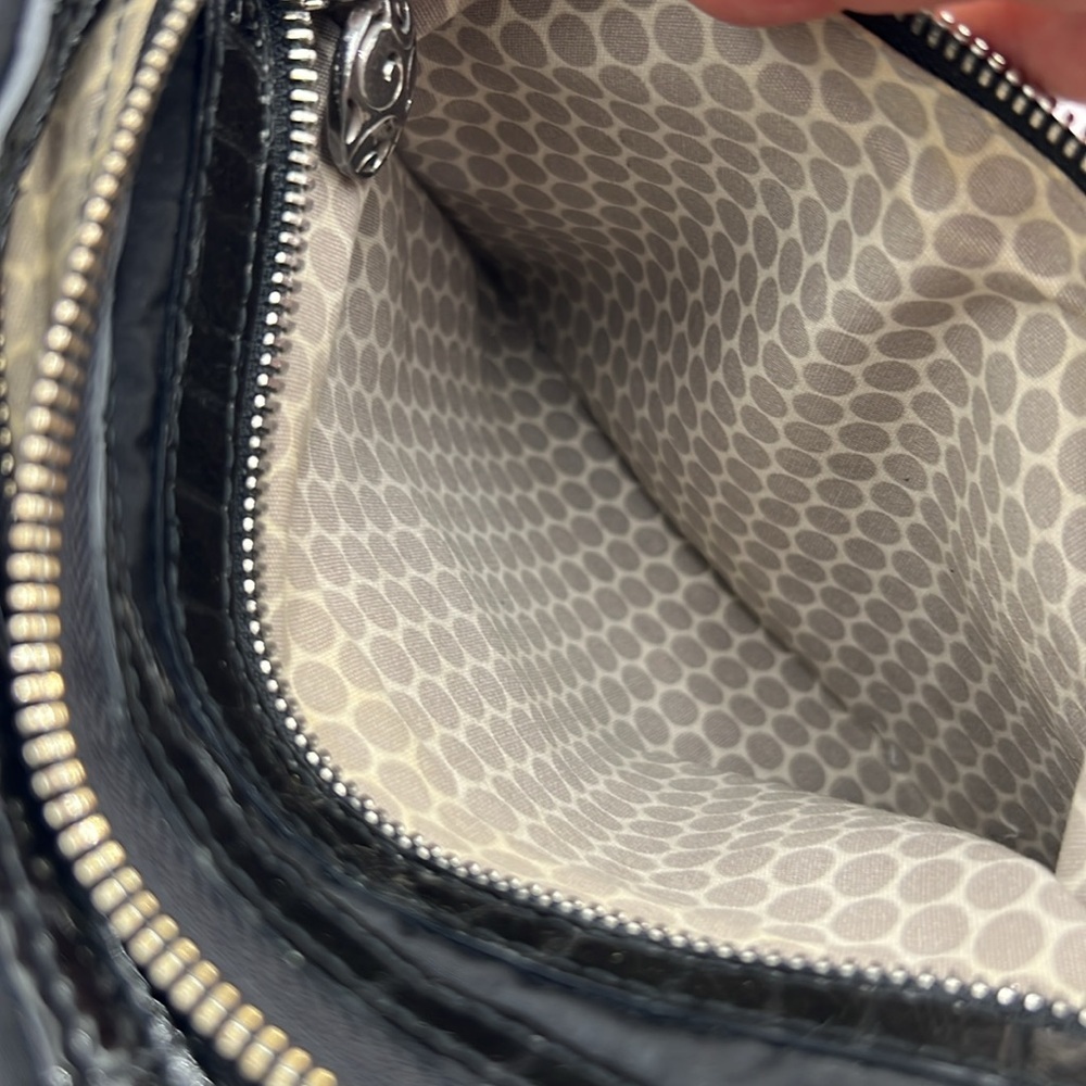 BRIGHTON WOMEN’S BLACK NYLON CROSSBODY PURSE - Picture 12 of 15